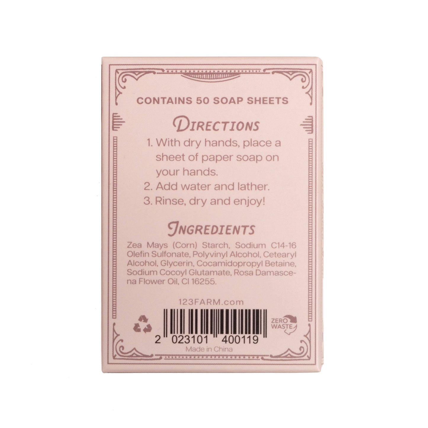 PAPER SOAP - ROSE SCENT