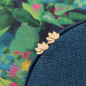TRANQUILITY - GOLD LOTUS FLOWER EARRINGS