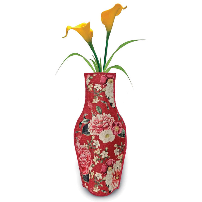 FABRIC VASE - VINTAGE GARDEN BORDEAUX