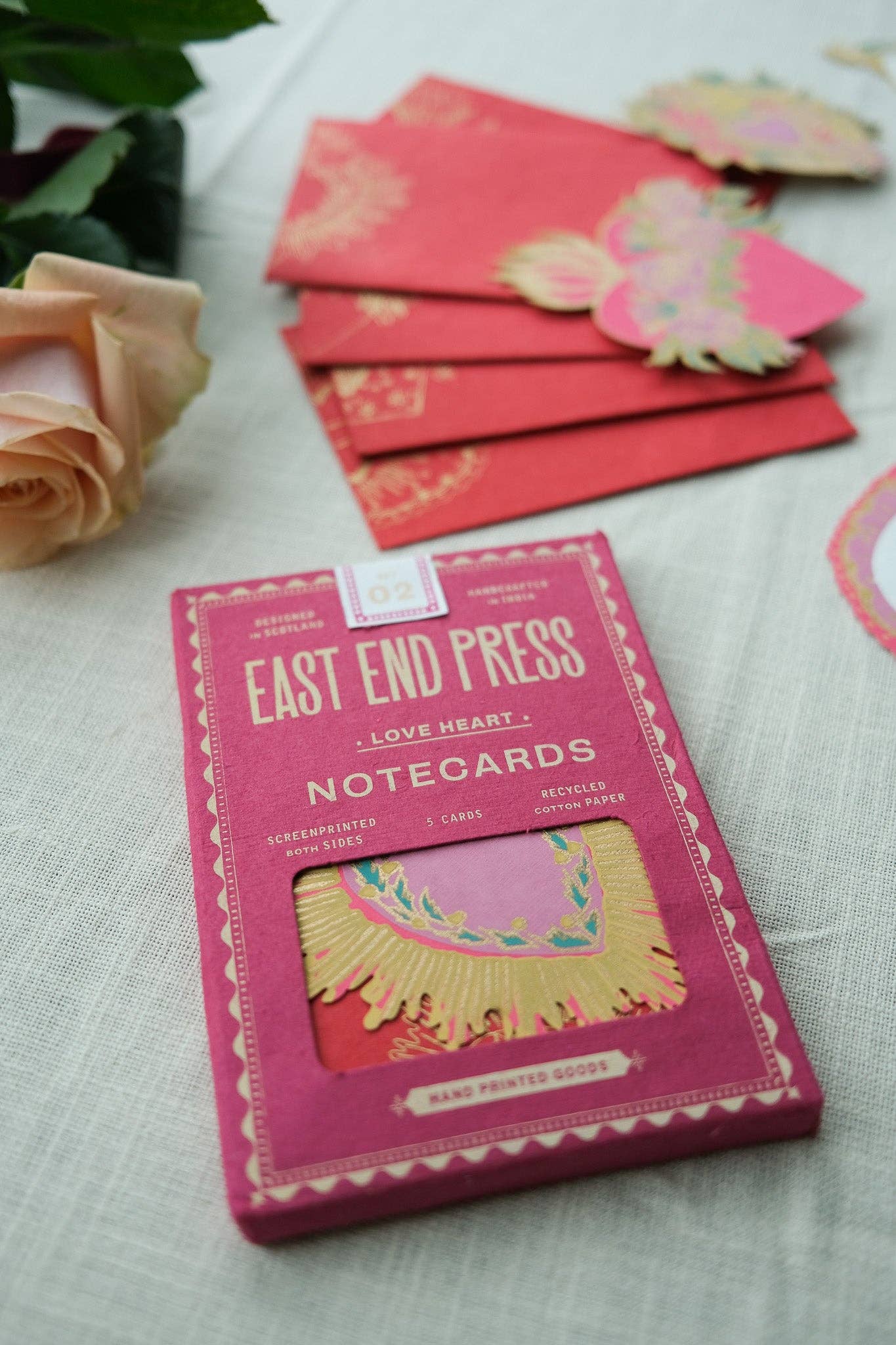 LOVE  HEART NOTECARDS