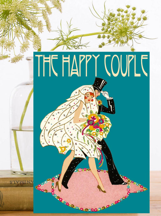 HAND GLITTERED GREETING CARD - WEDDING DAY
