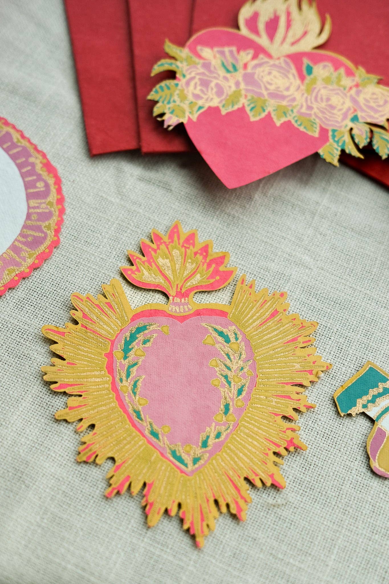 LOVE  HEART NOTECARDS