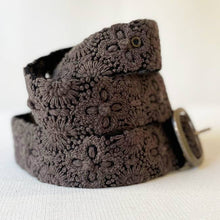 Load image into Gallery viewer, EMBROIDERED WOOL BELT - MIDNIGHT OASIS