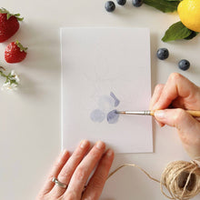 Load image into Gallery viewer, FRUIT PAINTABLE NOTECARDS