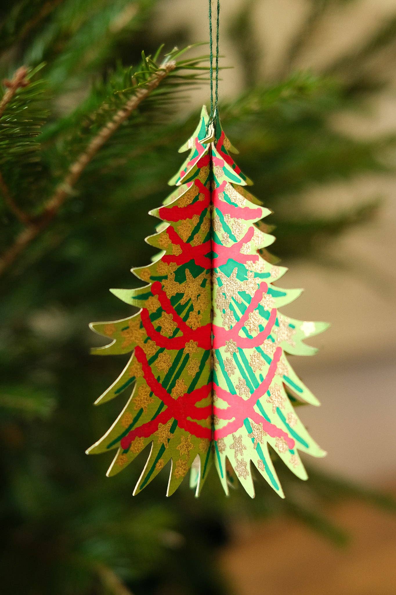DECORATED TREES PAPER ORNAMENT