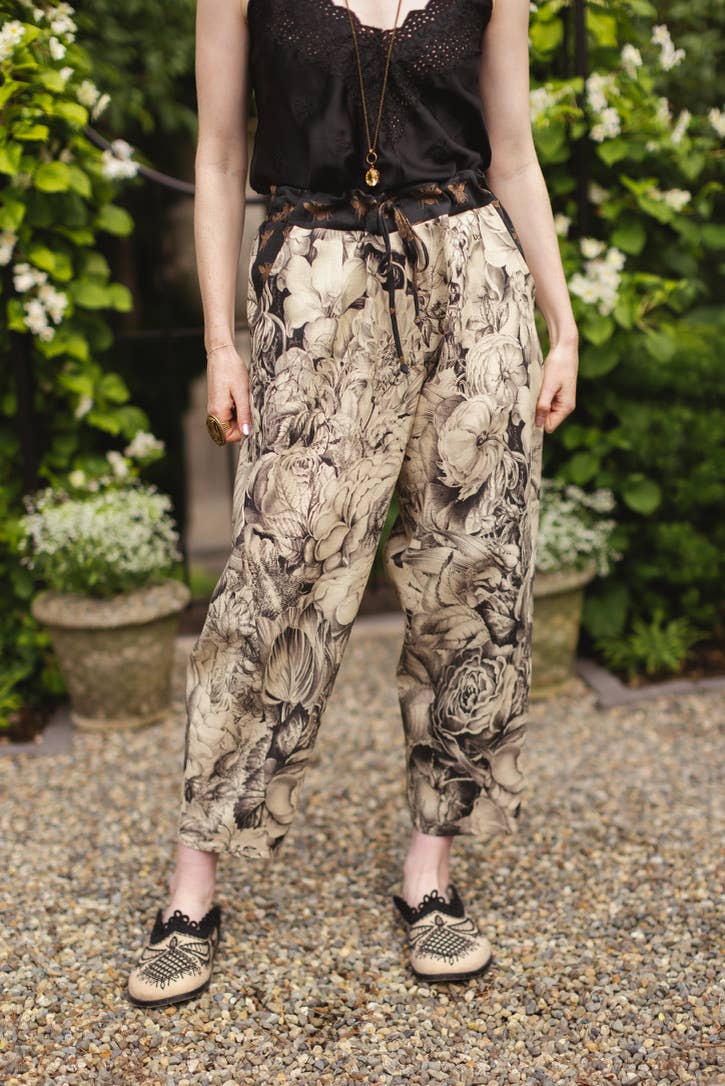 HONEY & THE MOON LINEN CROP ARTIST PANT