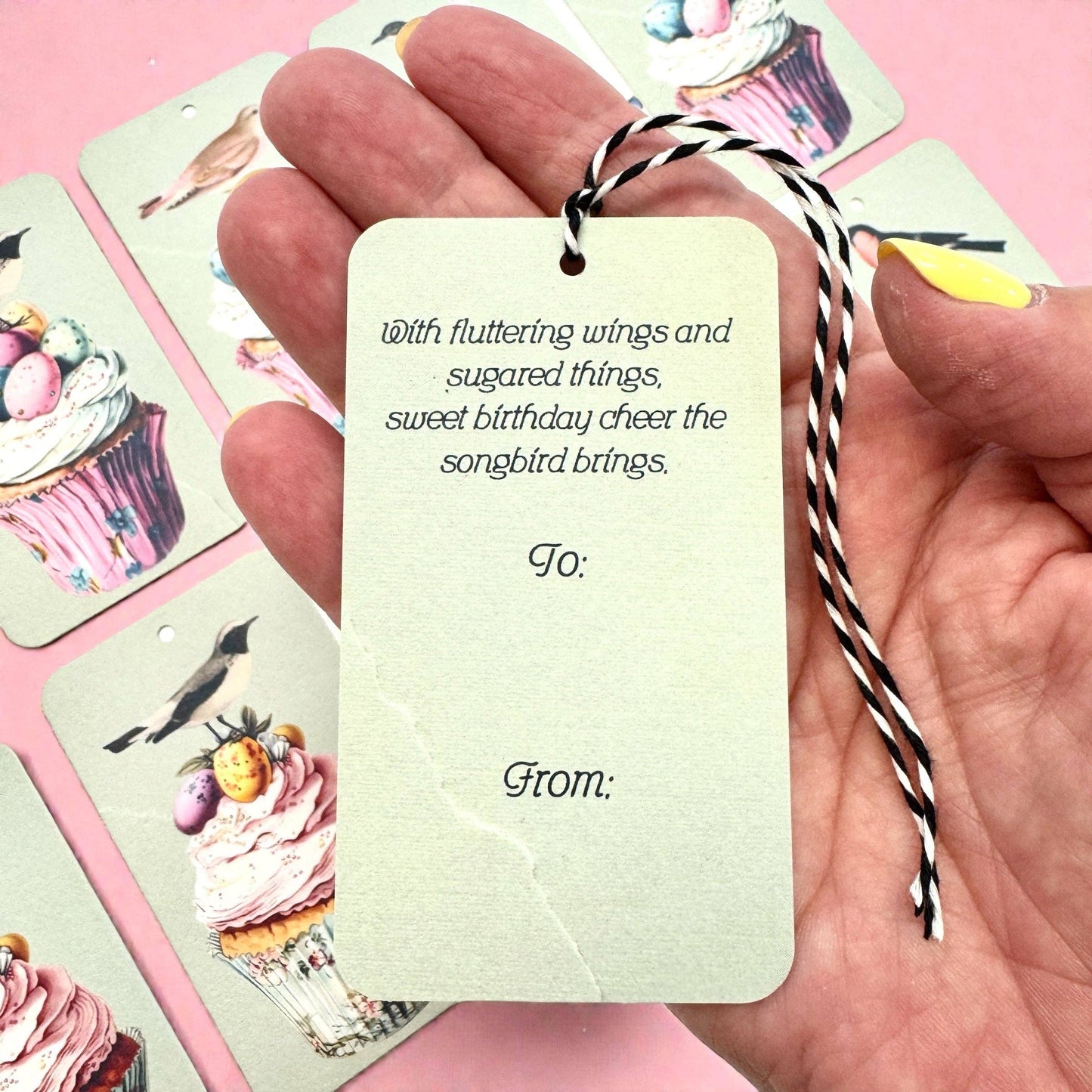 BIRTHDAY GIFT TAGS - VINTAGE BIRDS