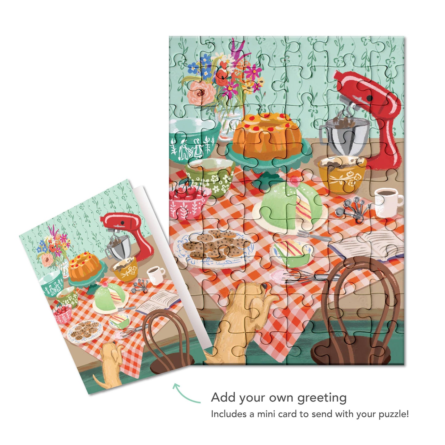 PUZZLE GREETING CARD - RETRO KITCHEN