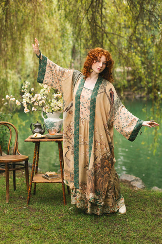 FABLE OPERA DUSTER ROBE - DEER MOON BLOSSOM