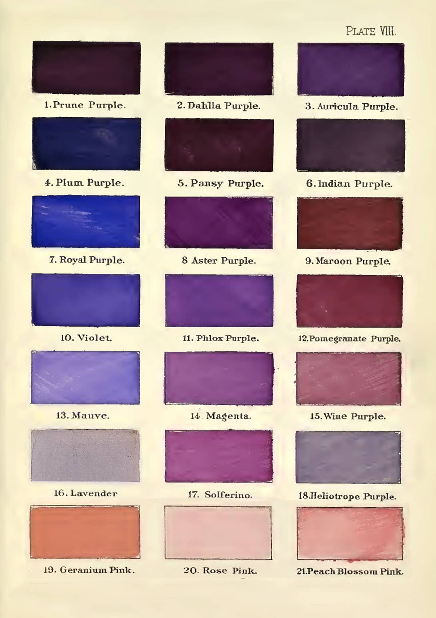 LARGE GREETING CARD - COLOUR CHART NO.3