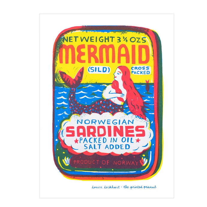 Mermaid A4 Risograph Art Print