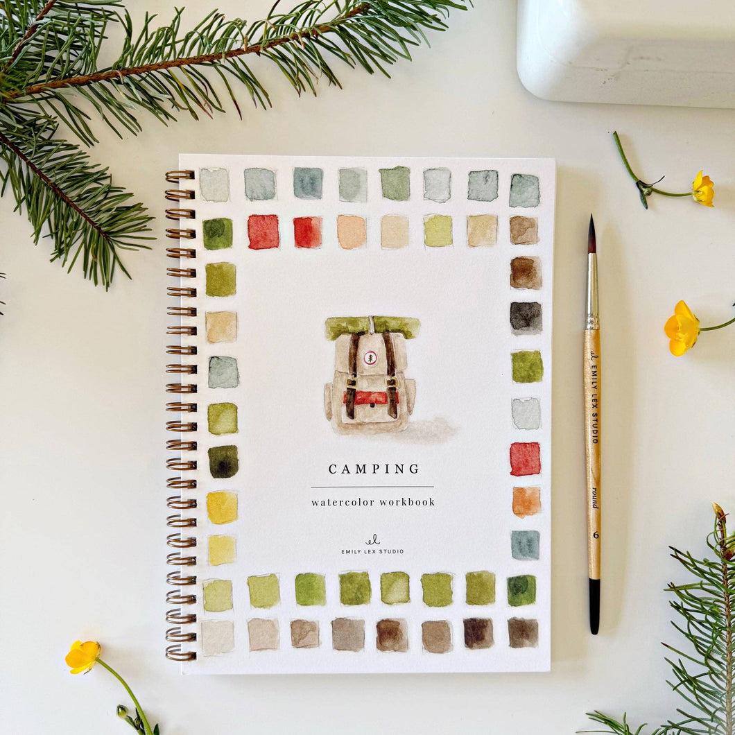 CAMPING WATERCOLOUR WORKBOOK