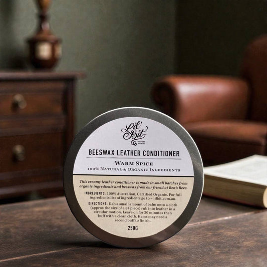 WARM SPICE ORGANIC BEESWAX LEATHER & WOOD CONDITIONER 250G