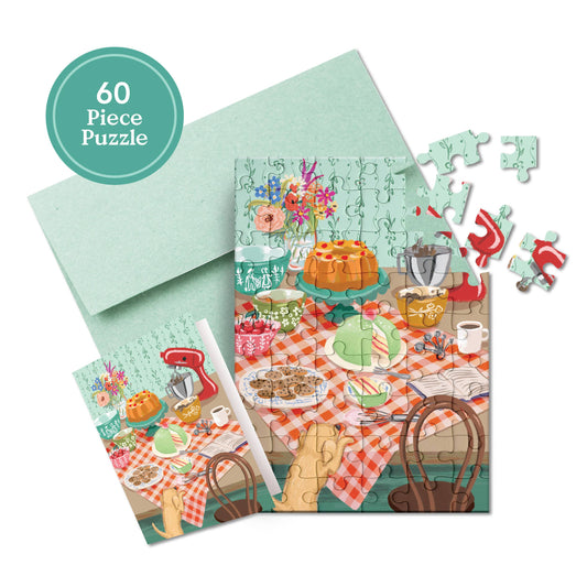 PUZZLE GREETING CARD - RETRO KITCHEN