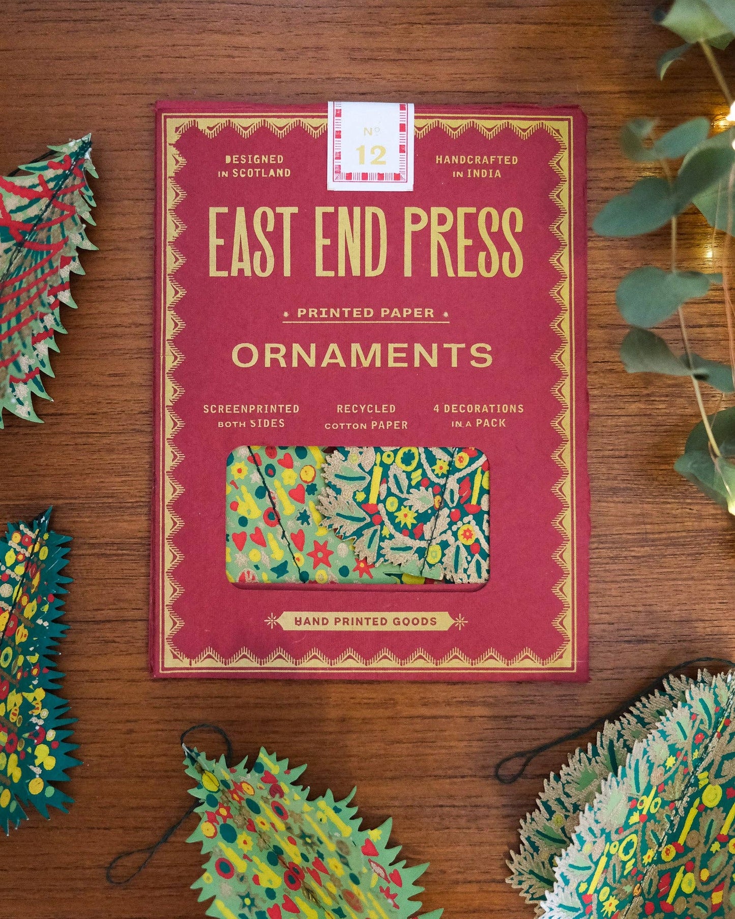 DECORATED TREES PAPER ORNAMENT