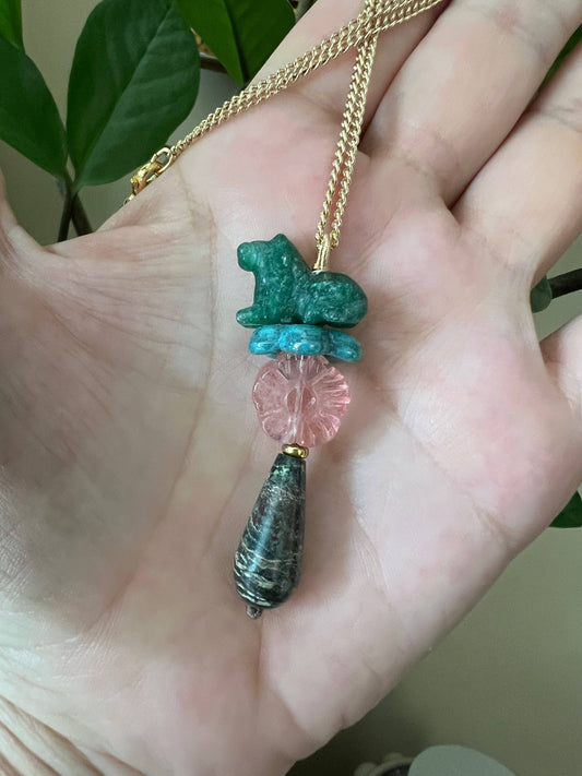 COMPANION TROY NATURAL STONE NECKLACE