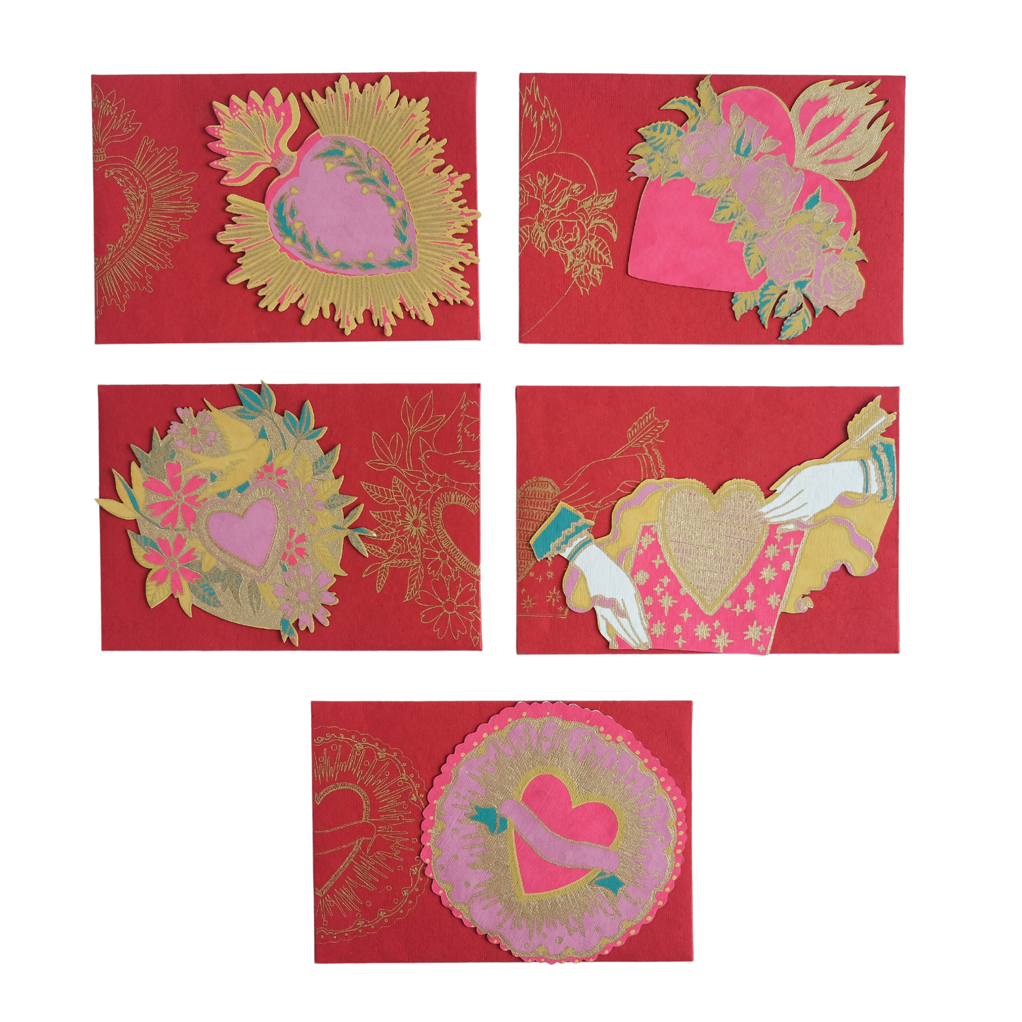 LOVE  HEART NOTECARDS