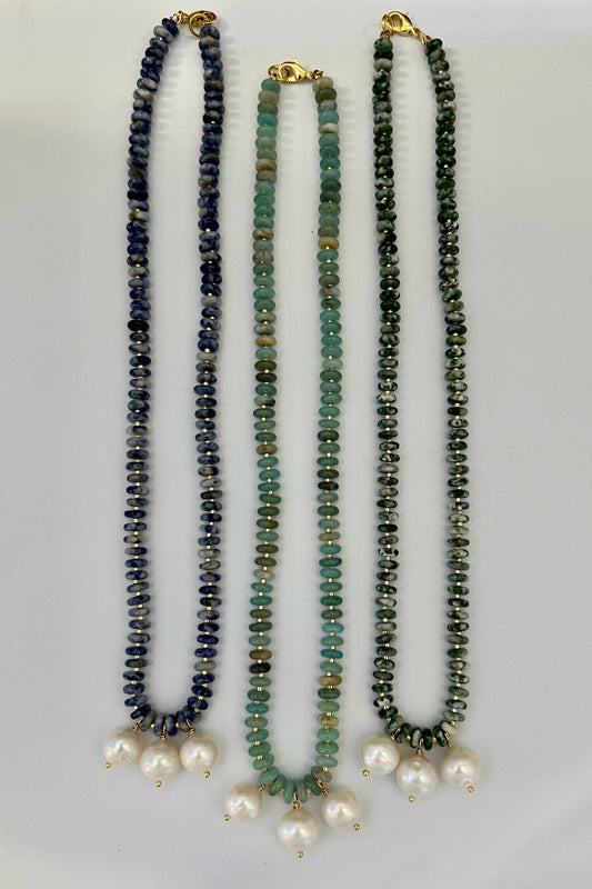 MADELEINE NECKLACE - SODALITE 16”