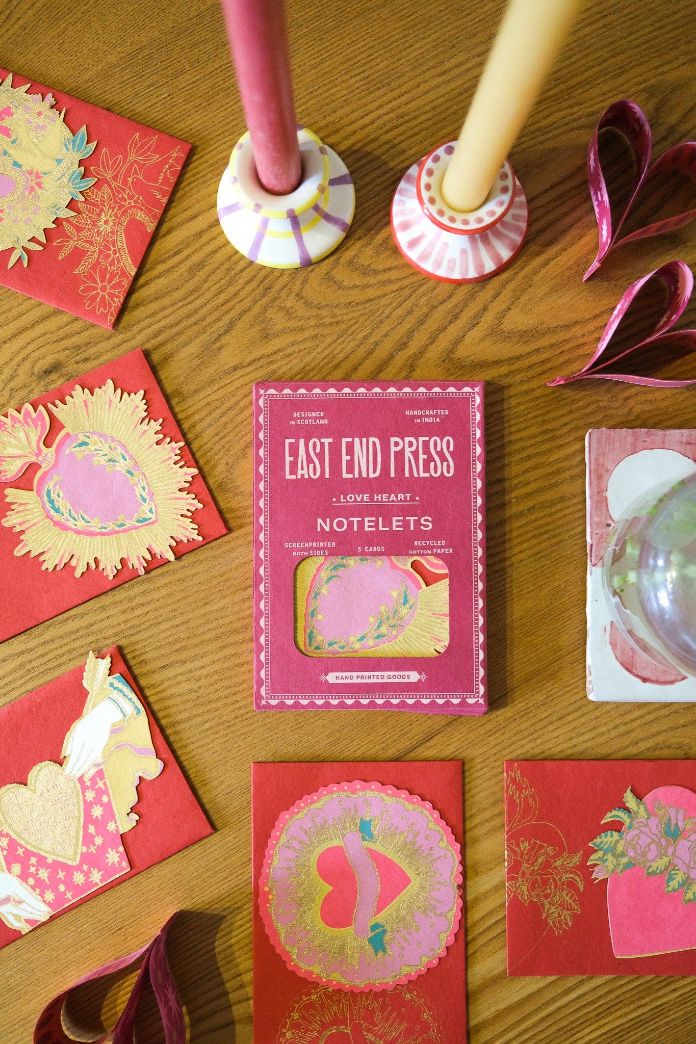 LOVE  HEART NOTECARDS