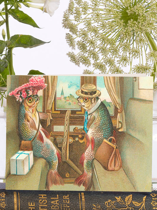 LITTLE VINTAGE GREETING CARD - A LOVELY DAY