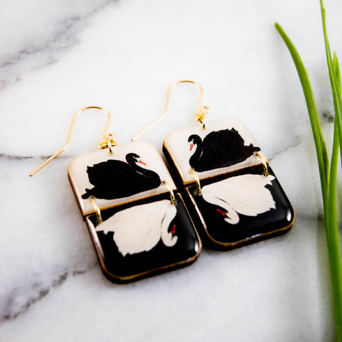 FRENCH SWAN STACK EARRINGS