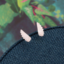 Load image into Gallery viewer, GRACE ANGEL WING SILVER EARRINGS