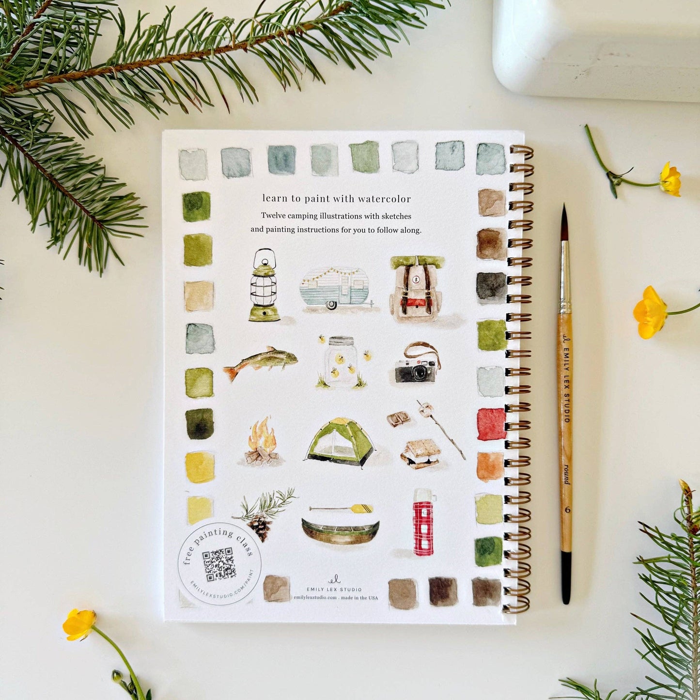 CAMPING WATERCOLOUR WORKBOOK
