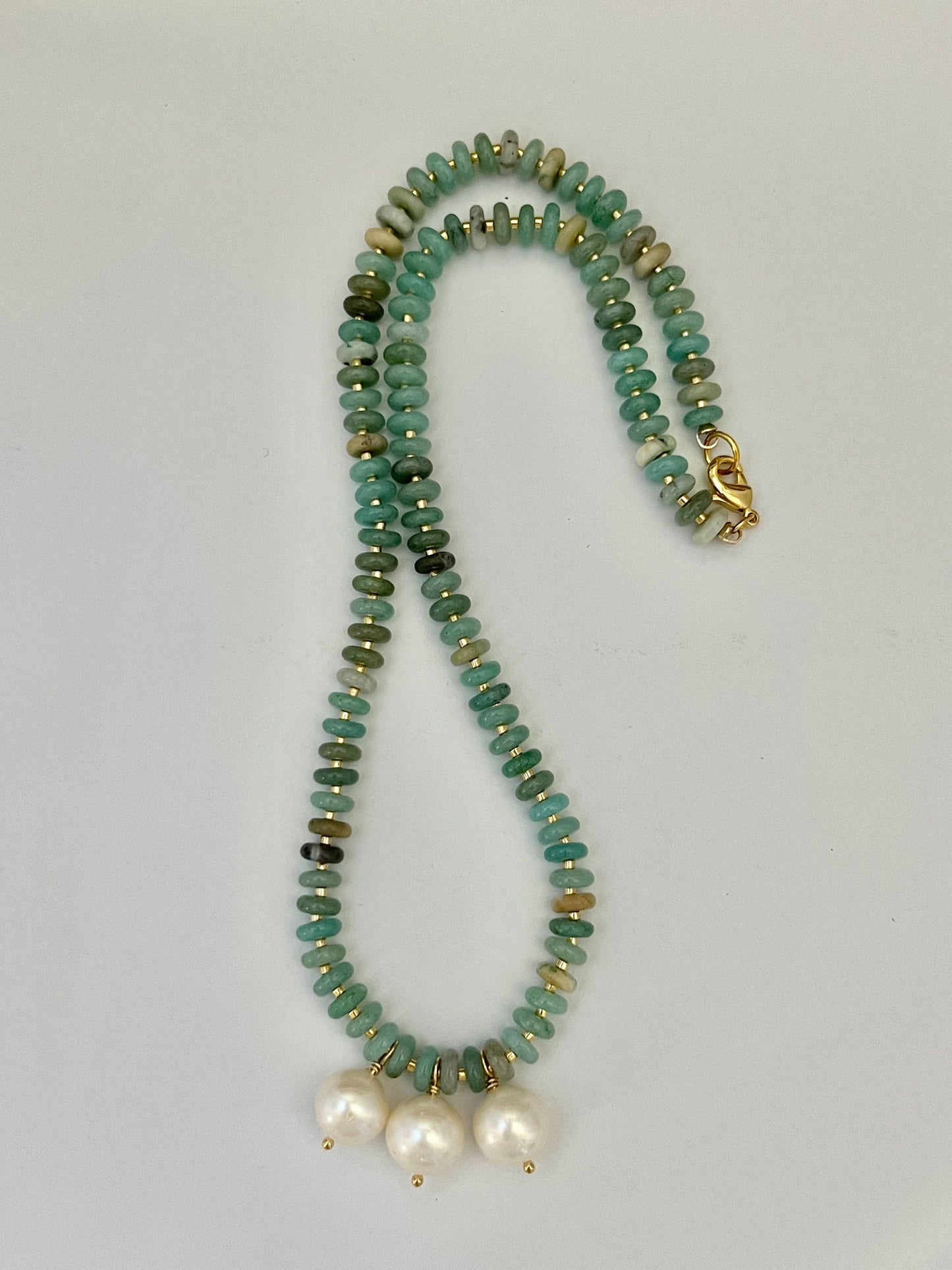 MADELEINE NECKLACE - AMAZONITE 18”