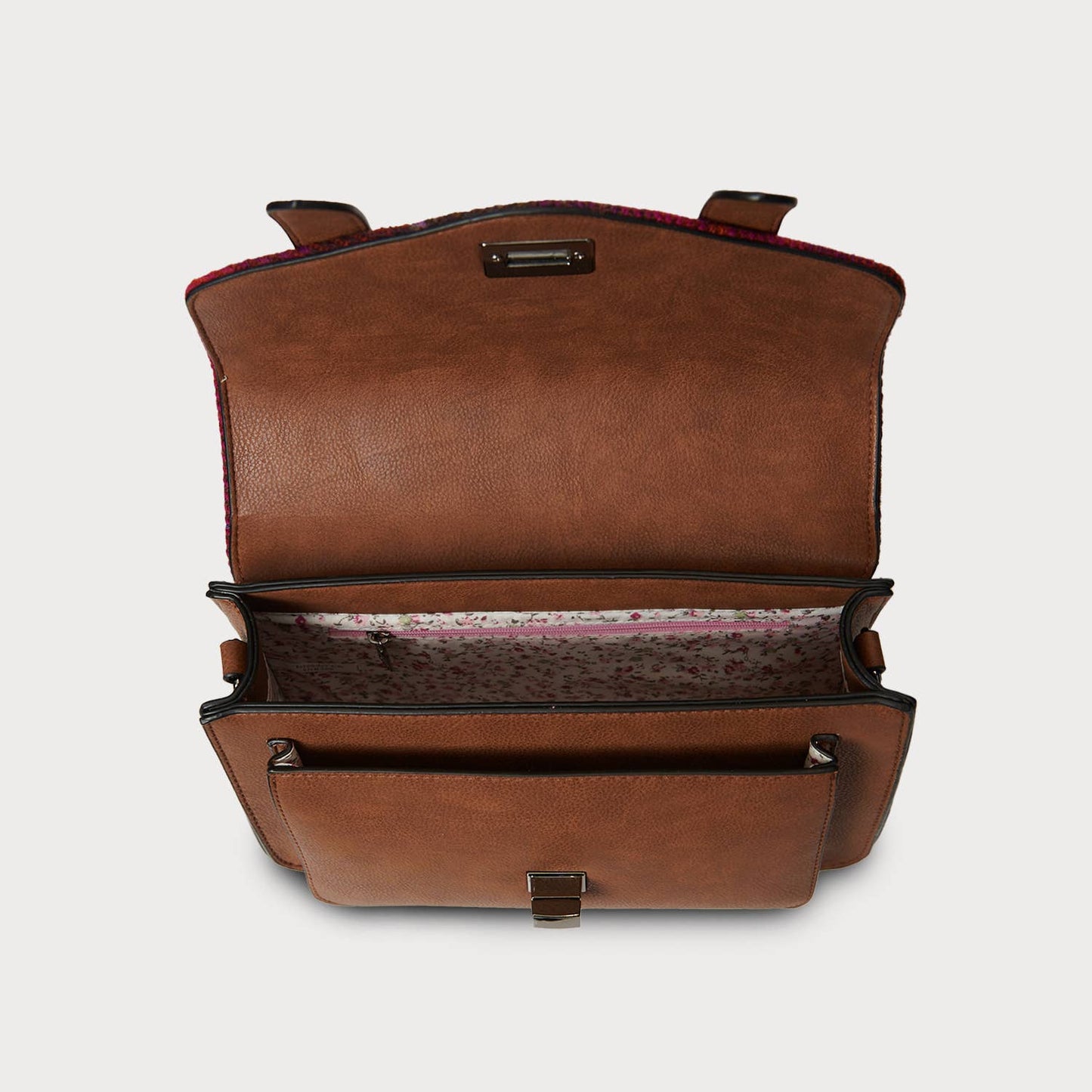 The Medium Satchel: Blue Tartan