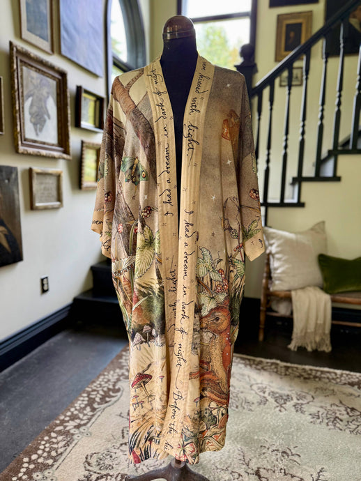 OPERA DUSTER - LOVELIGHT WOODLAND DEER & SWALLOW