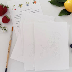 FRUIT PAINTABLE NOTECARDS