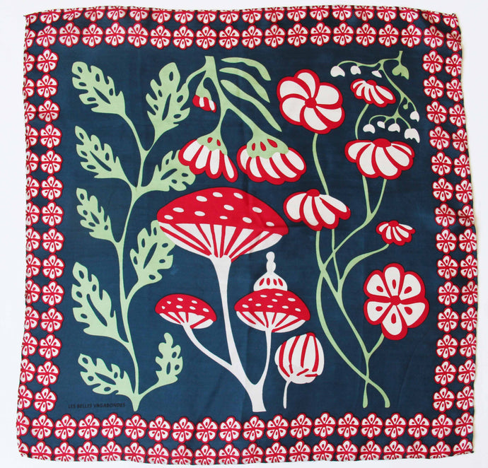 SILK MINI ALICE MARINE NAVY SCARF
