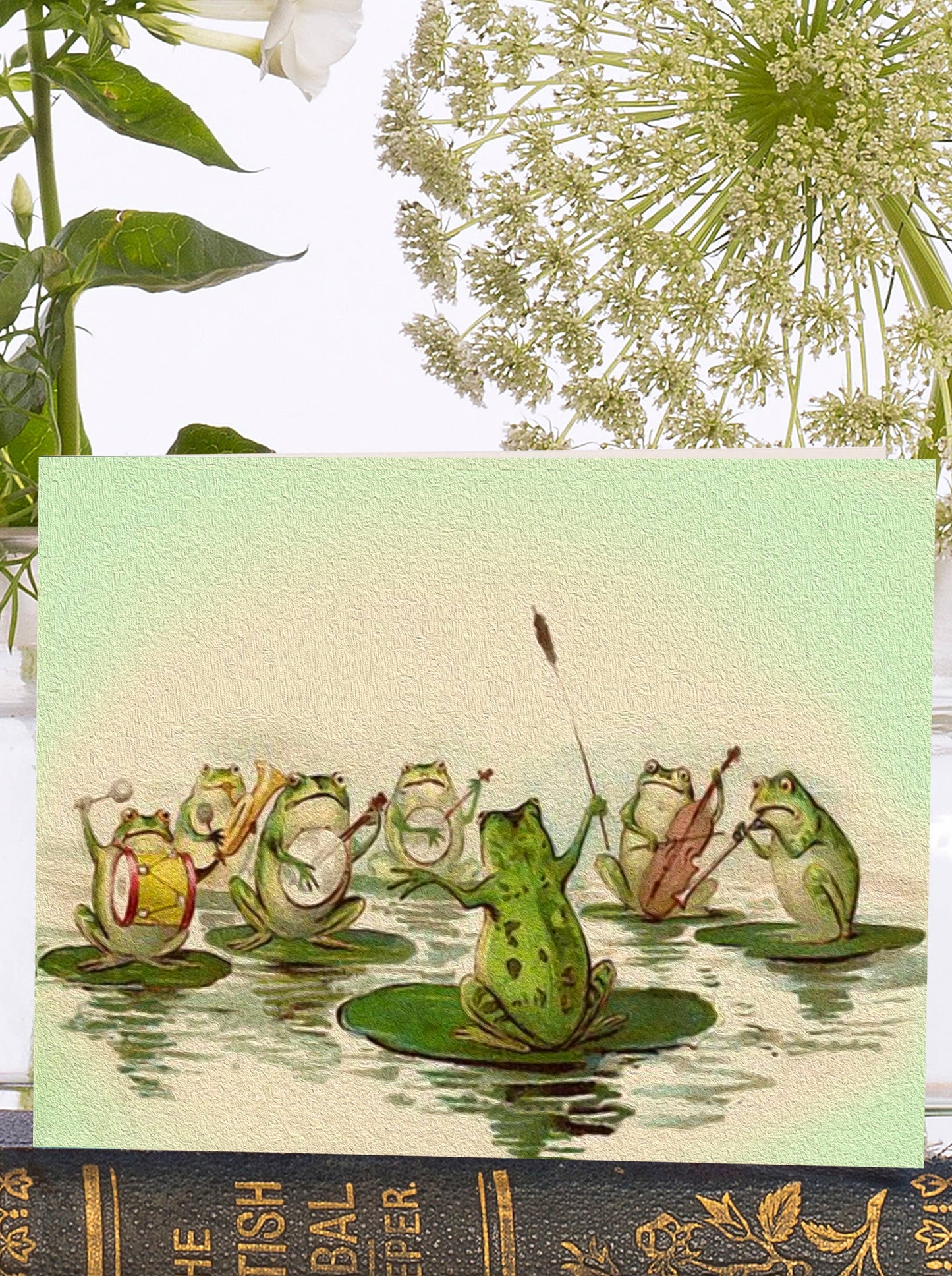 LITTLE VINTAGE GREETING CARD - THE FROG BAND