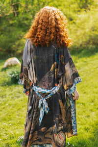 OPERA DUSTER COAT - WILD BEAUTY WITH PEACOCK