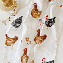 Load image into Gallery viewer, CHICKENS COTTON FLOUR SACK TEA TOWEL