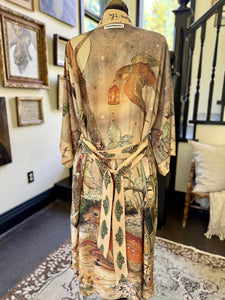 OPERA DUSTER - LOVELIGHT WOODLAND DEER & SWALLOW