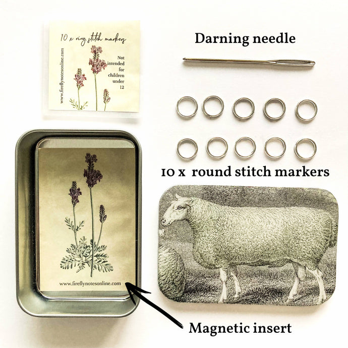 SHEEP KNITTING KIT TIN
