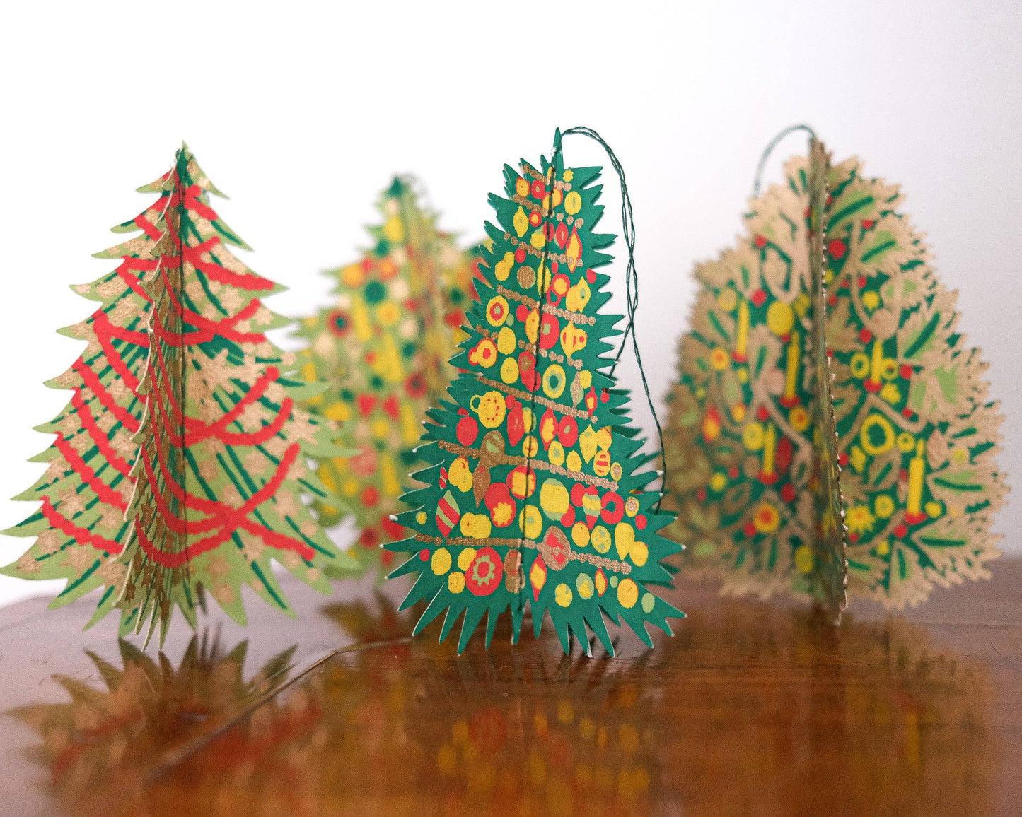 DECORATED TREES PAPER ORNAMENT