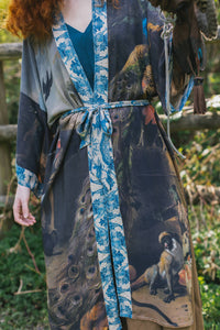 OPERA DUSTER COAT - WILD BEAUTY WITH PEACOCK