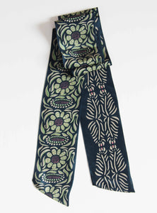 CAMELIA MARINE NAVY SILK HEADBAND