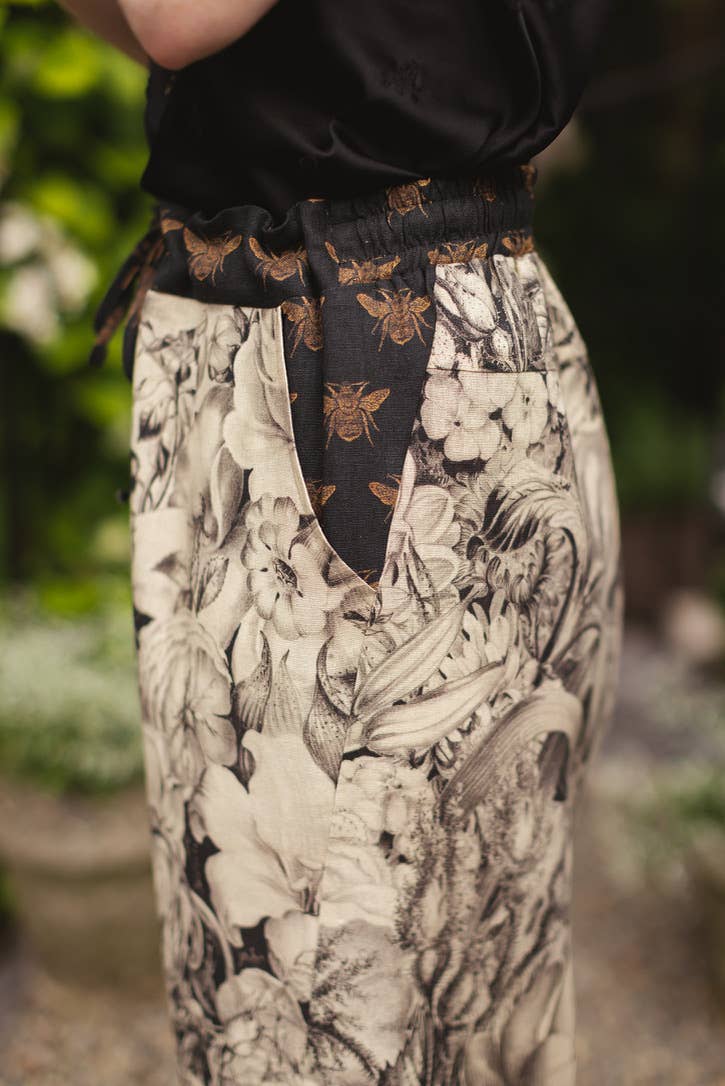 HONEY & THE MOON LINEN CROP ARTIST PANT