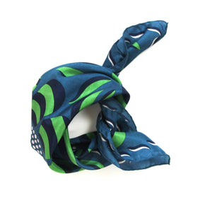 SILK MINI GREEN FORGET-ME-NOT SCARF