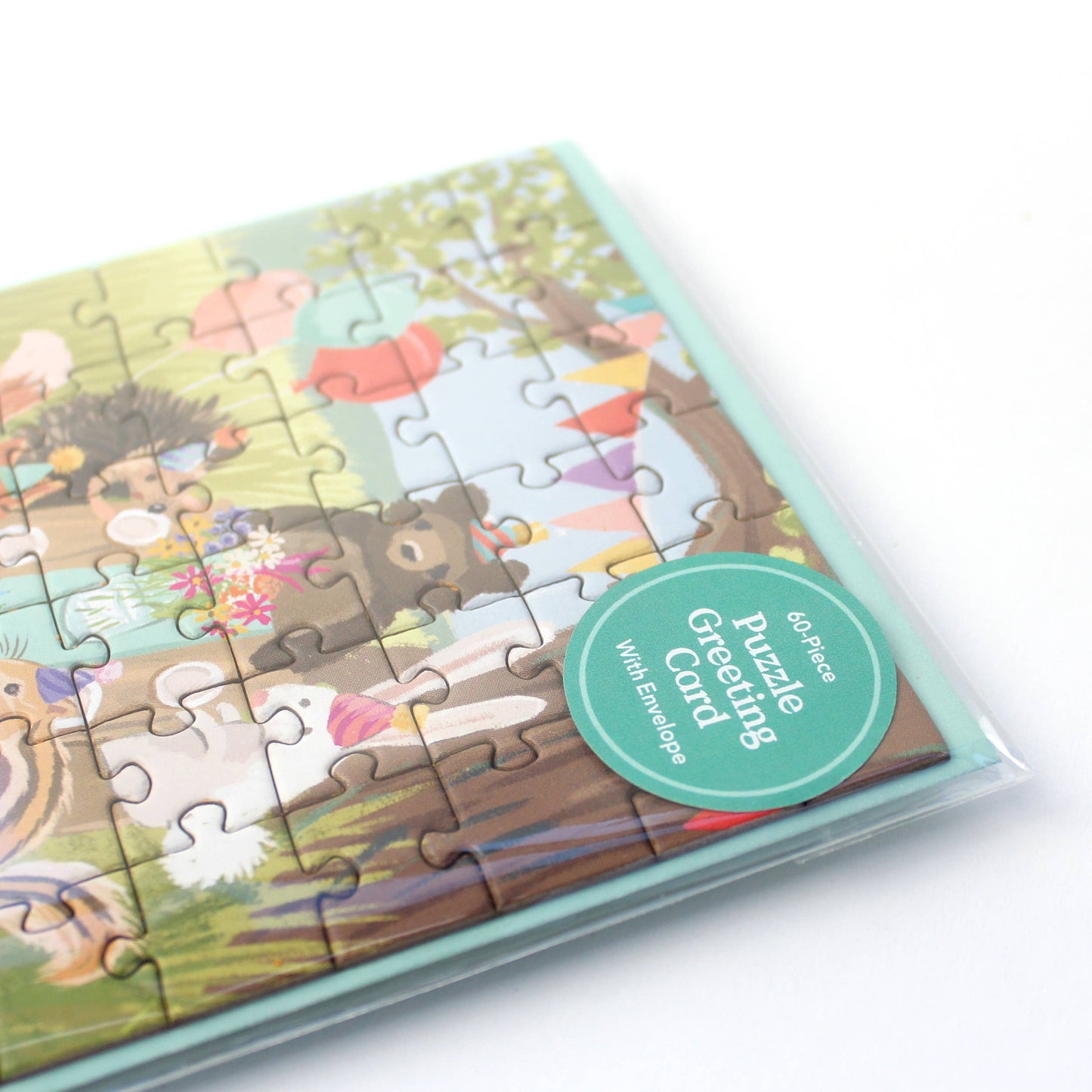 PUZZLE GREETING CARD - WOODLAND PARTY