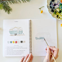 Load image into Gallery viewer, CAMPING WATERCOLOUR WORKBOOK