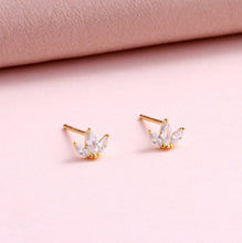 Load image into Gallery viewer, ANGEL IN ORANGE DRESS CRYSTAL EARRINGS