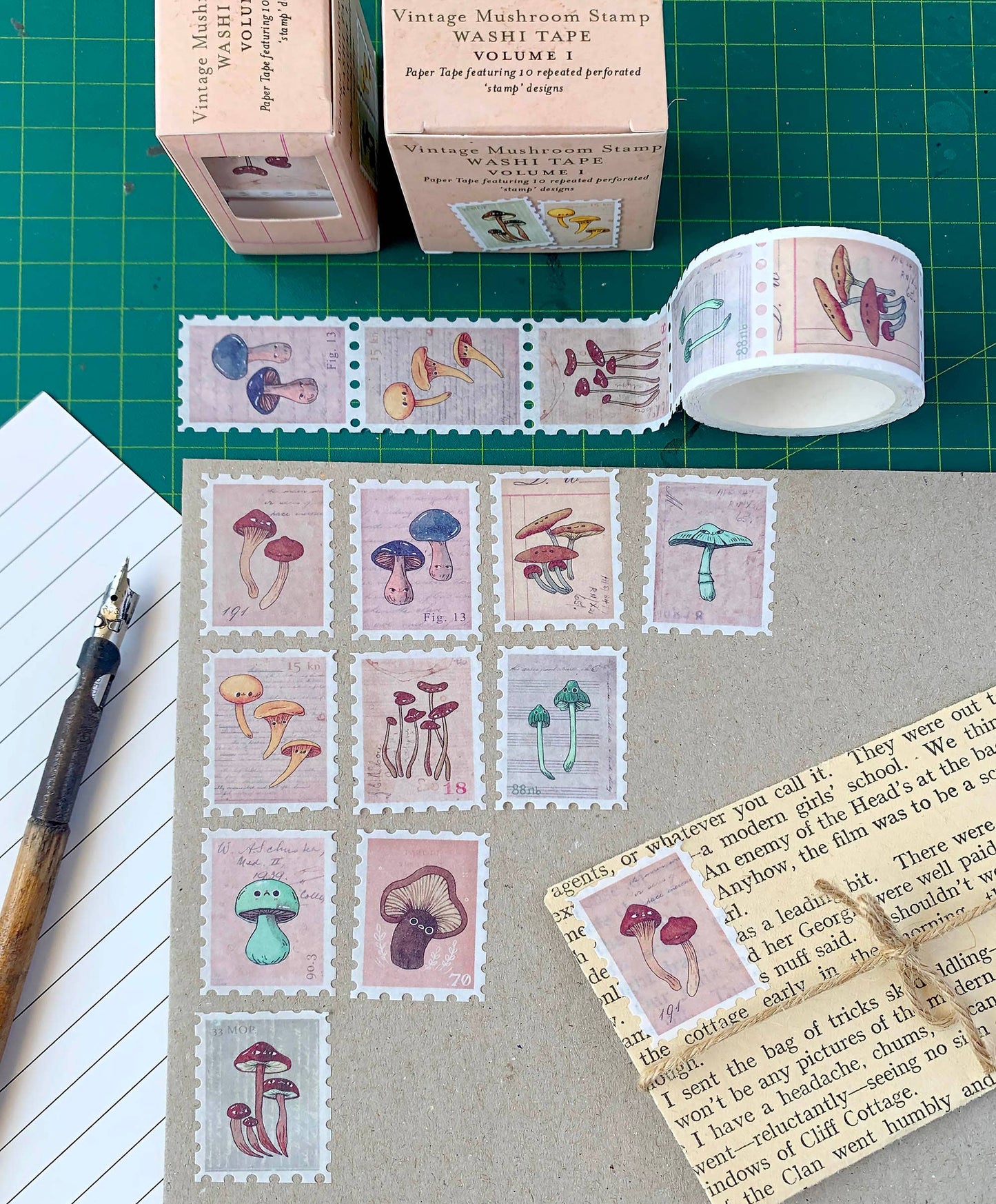 Vintage Mushroom Volume I - Stamp Washi Tape