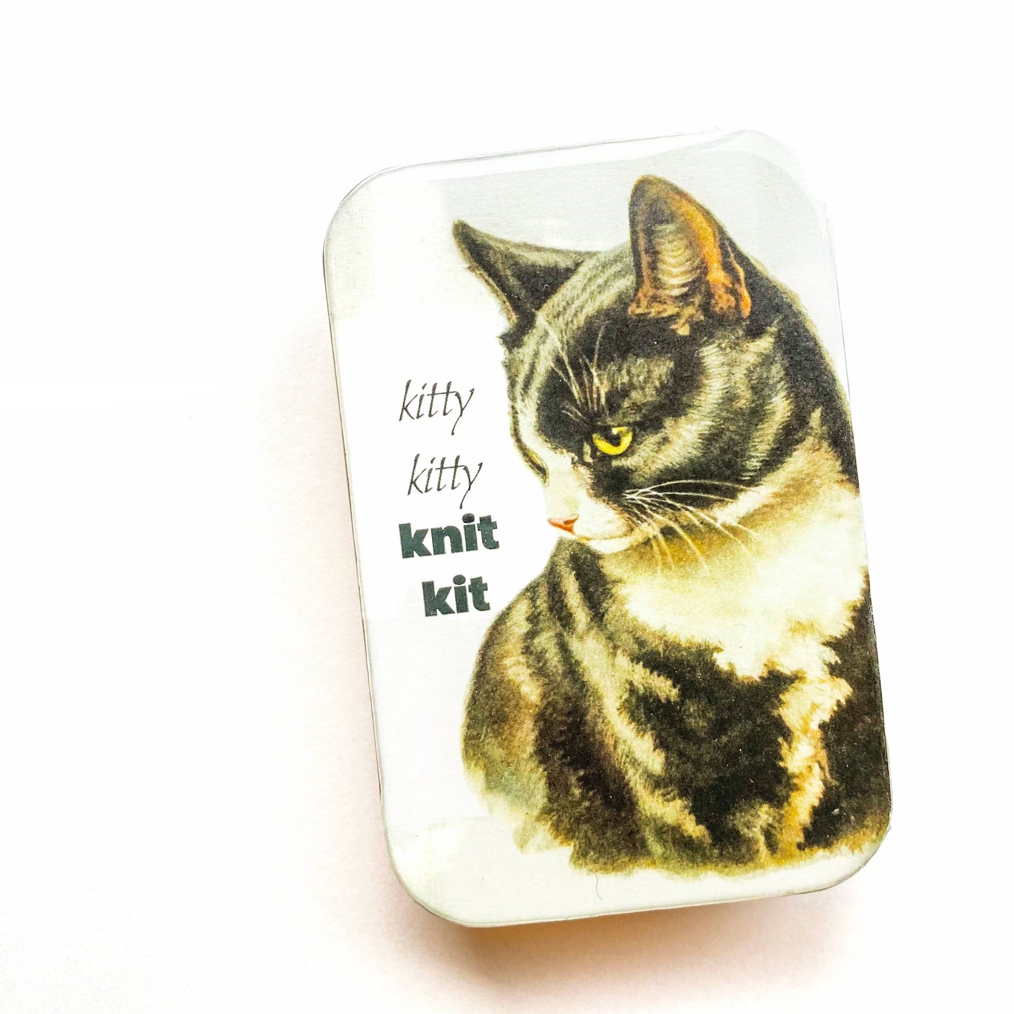CAT KNIT KIT TIN