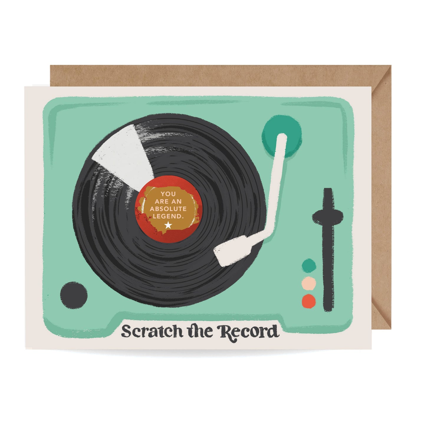 SCRATCH-OFF CARD - RECORD PLAYER