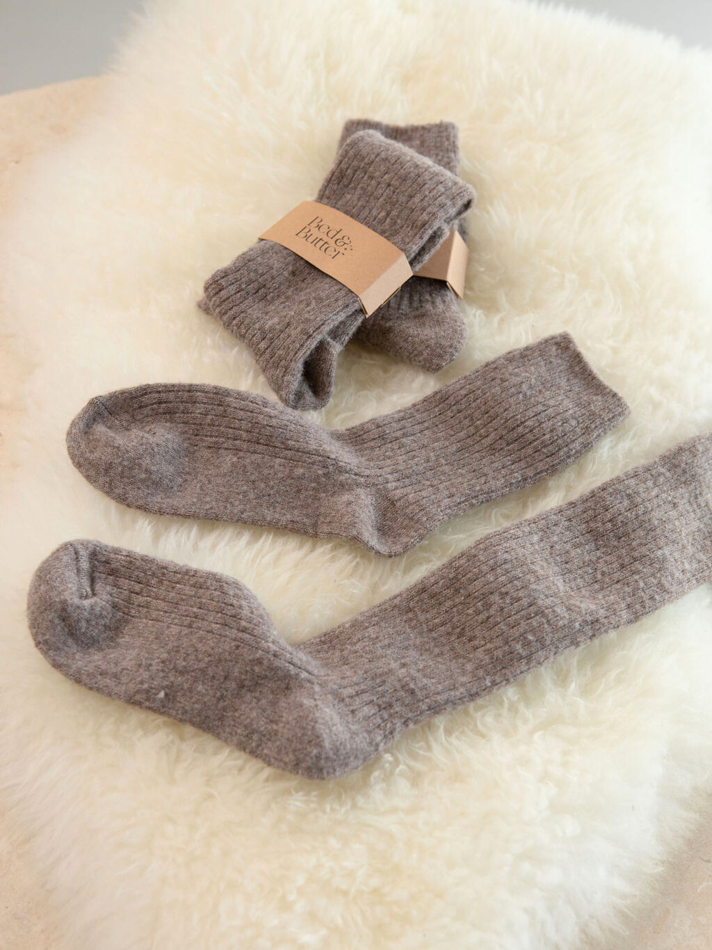 THE COMFIEST SOCKS - KNEE HIGH - LIGHT CHOCCY S/M