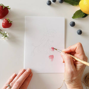FRUIT PAINTABLE NOTECARDS